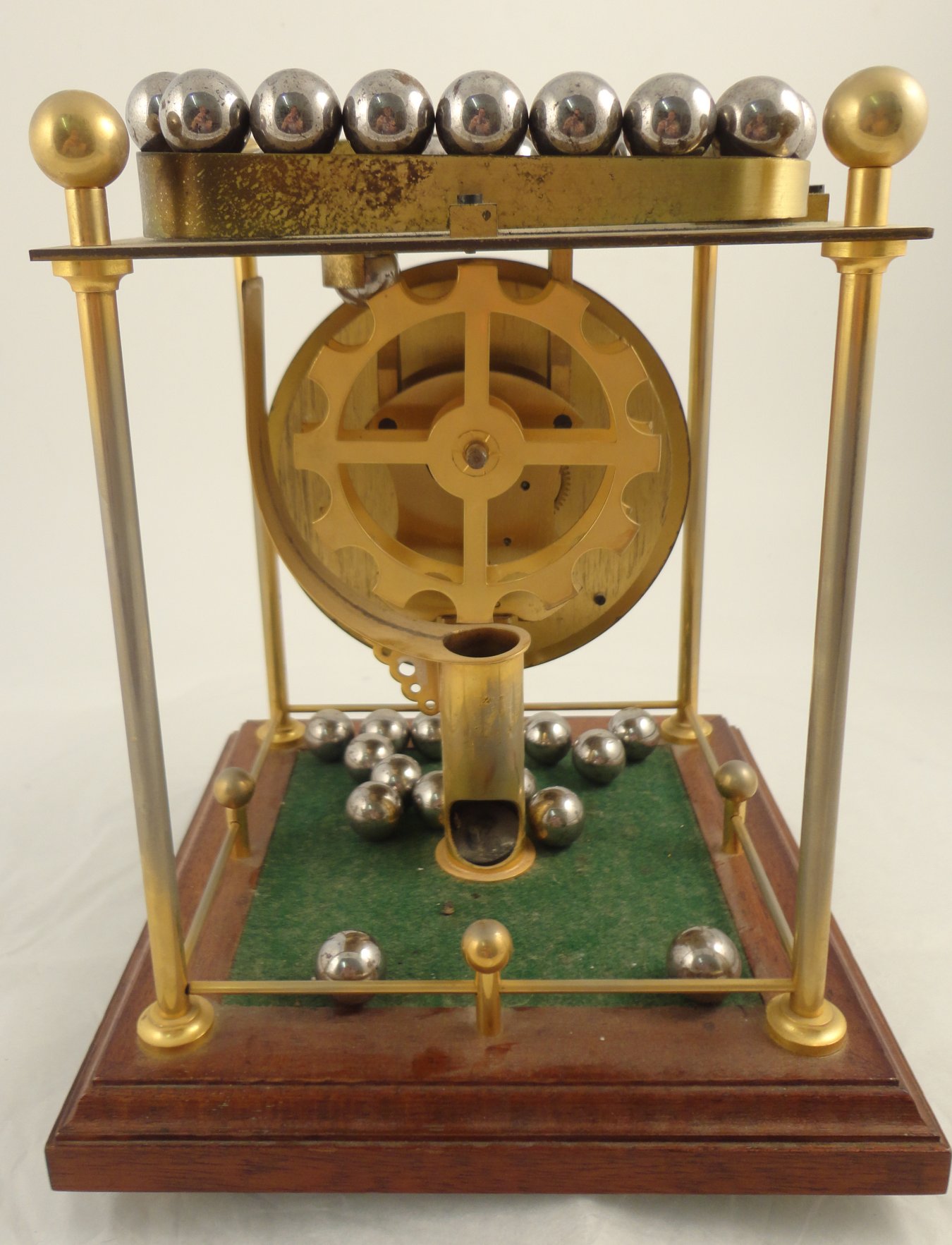 Vintage spheroid ball clock by Thwaites & Reed Ian Burton Antique Clocks